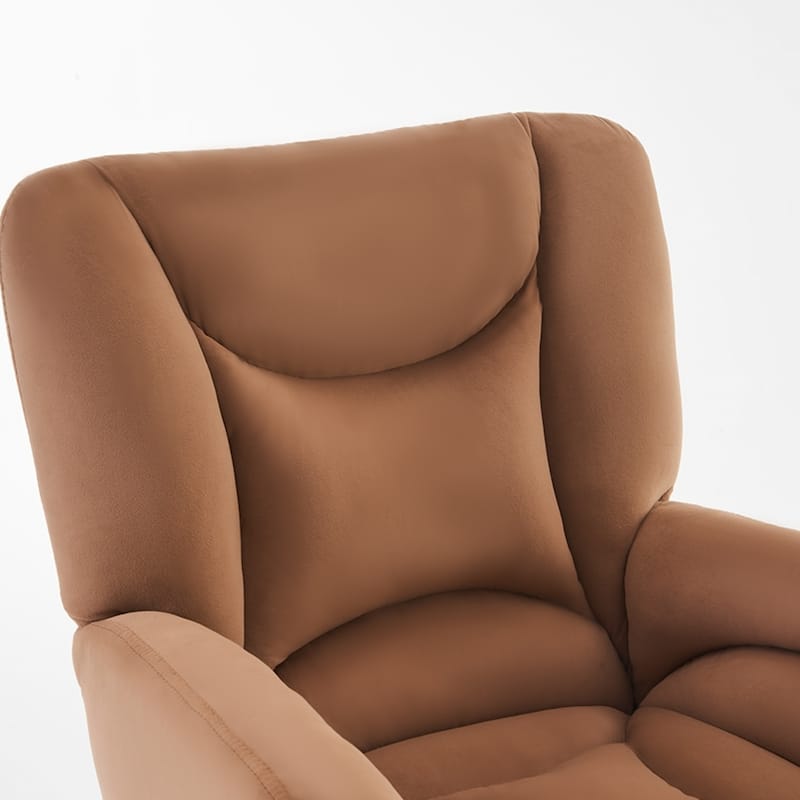 360 Swivel Fabric Home Office Chair With Gold Metal Base