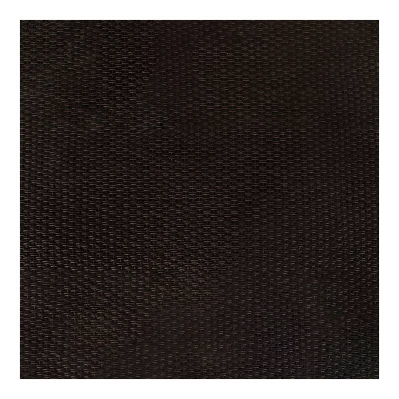 NADAAL STUDIOS Caelisse Outdoor Bench, Woven Synthetic Hyacinth Seat, Teak Wood Frame, Dark Brown