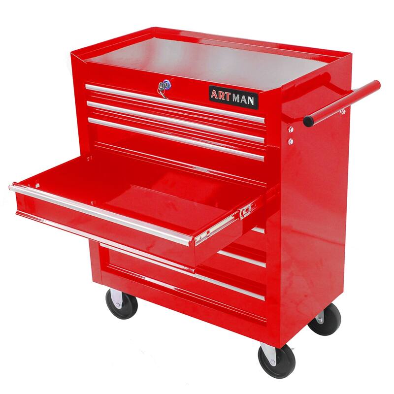 7 Drawers Multifunctional Tool Cart with Wheels