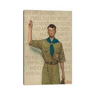 iCanvas "I Will Do My Best" by Norman Rockwell Canvas Print