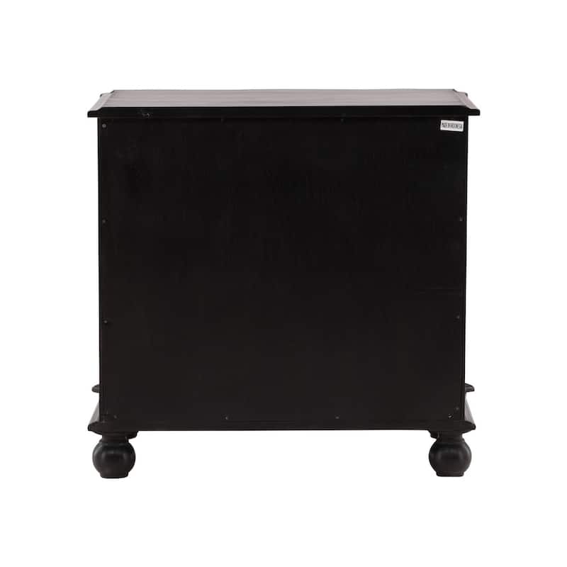 Furniture Classics Deeds Black Mahogany Brass Detail Storage Chest