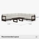 preview thumbnail 25 of 28, PURPLE LEAF Caesar L-Shaped White Outdoor Couch with 9.6" Thick for Yard Porch Deck Patio Conversation Sets