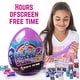 preview thumbnail 2 of 6, GirlZone Egg Surprise Galaxy Slime Kit for Girls, 39 Pieces to Make Glow in The Dark Slimes, Glitter DIY Slimes