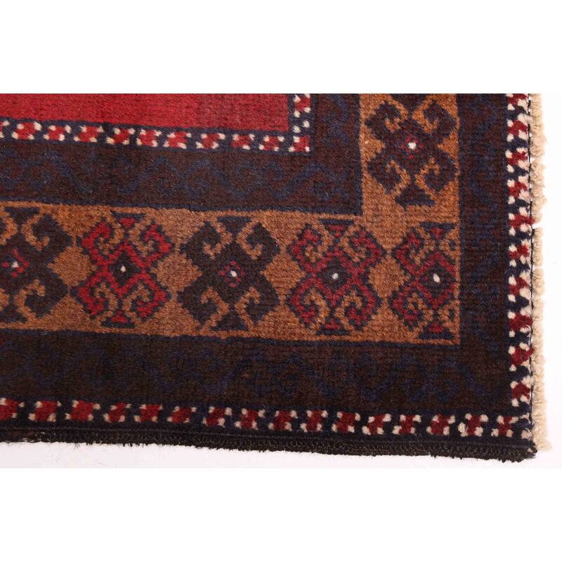 ECARPETGALLERY Hand-knotted Teimani Red Wool Rug - 3'5 x 5'10