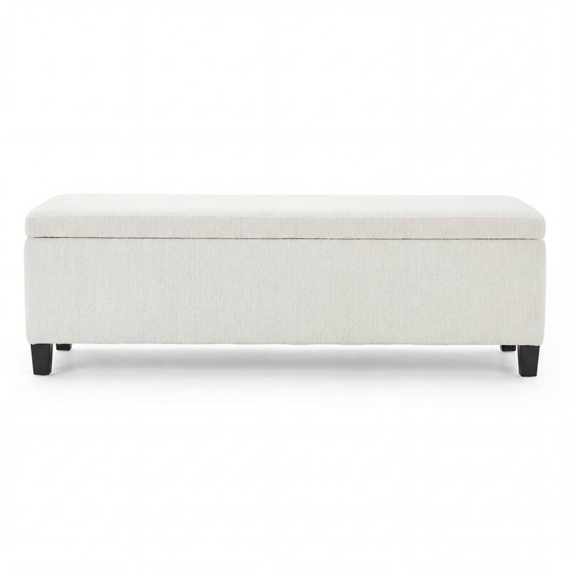 Linfield Boucle Upholstered Storage Ottoman Bench by Christopher Knight Home