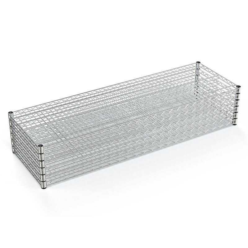 Heavy Duty 6 Tier Metal Shelves, Height Adjustable with Wheels