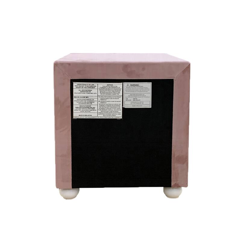 Fabric Upholstered Nightstand with 2 Drawers
