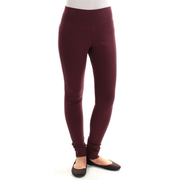 burgundy skinny pants womens