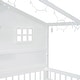 preview thumbnail 35 of 34, Twin Size House Bed with Shelves, Window, and Light Strip - Grey