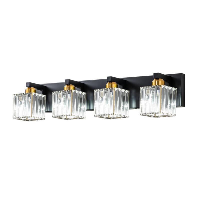 2/3/4/5 Light Bathroom Vanity Light Wall Sconce with Crystal Shade