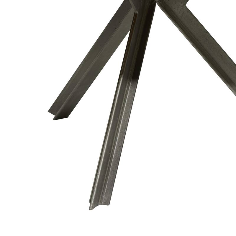 Wood Coffee Table with Gray Metal Tripod Base - Brown - Roche River Decor