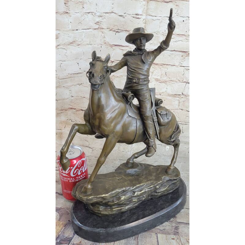Carl Kauba Austrian 1865-1922 Gorgeous Cowboy Shooting Gun Bronze Sculpture