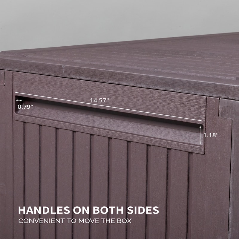 Lockable Outdoor Garden Storage Box for Cushions, Toys and Tools - 45.67x 19.49 x 23.23 Inches
