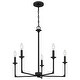 preview thumbnail 6 of 7, Prescott 5-Light Matte Black Chandelier
