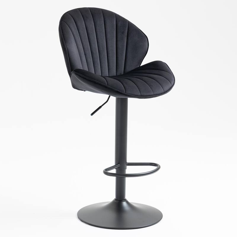 Adjustable Barstools with Back and Footrest,Set of 2