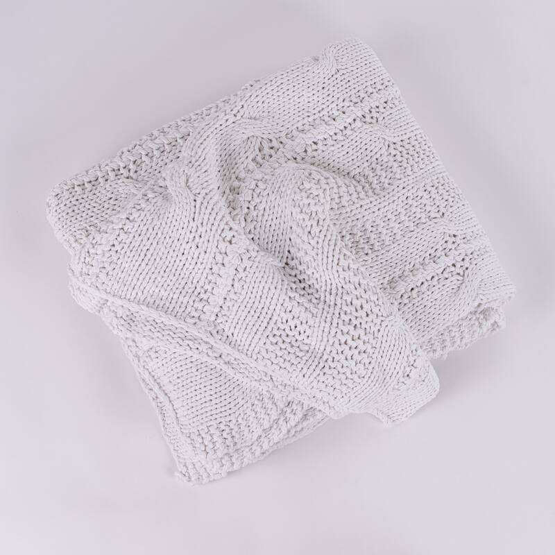 Micah Knitted Sham, Grey, Euro