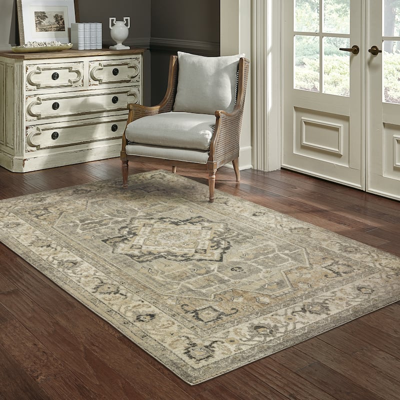 Vista Home Freya Vintage Medallion Area Rug - 9' 10" x 12' 10" - Runner/Rectangle
