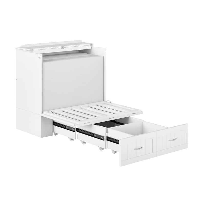 Southampton Murphy Bed Chest with Mattress & Built-In Charger