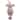 Standing Girl Moose Christmas Figurine - 26" - Pink and Beige