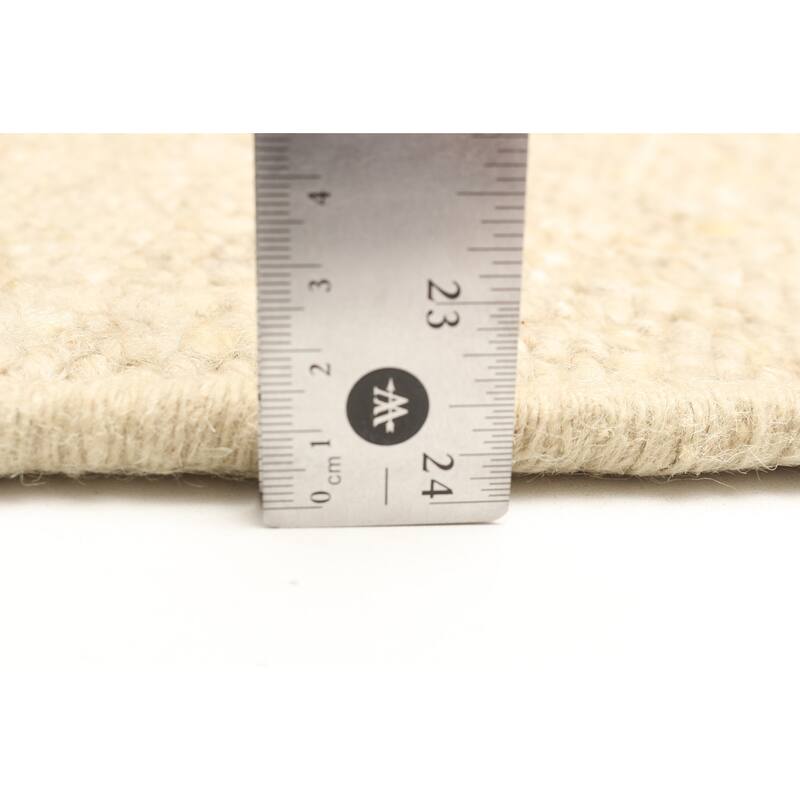 ECARPETGALLERY Braid weave Sienna Tan Wool Rug - 4'9 x 6'7