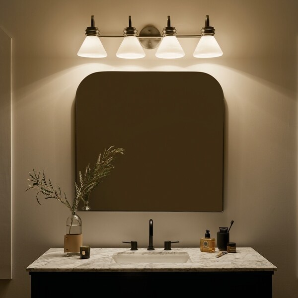 Kichler Lighting Farum 34 in. 4 Light Champagne Bronze Vanity Light Bed Bath Beyond 37539299