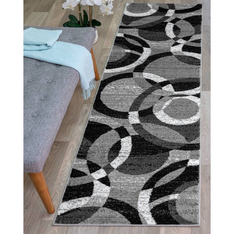 World Rug Gallery Geometric Circles Area Rug
