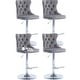 preview thumbnail 19 of 76, Swivel Velvet Bar Stools Sliver Pesdestal (Set of 6) Set of 2 - Gray Velvet