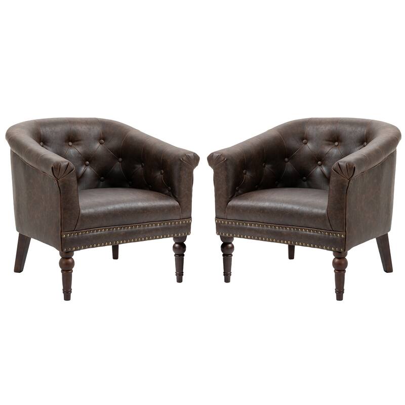 25 " Wide Tufted Accent Chair Armchair