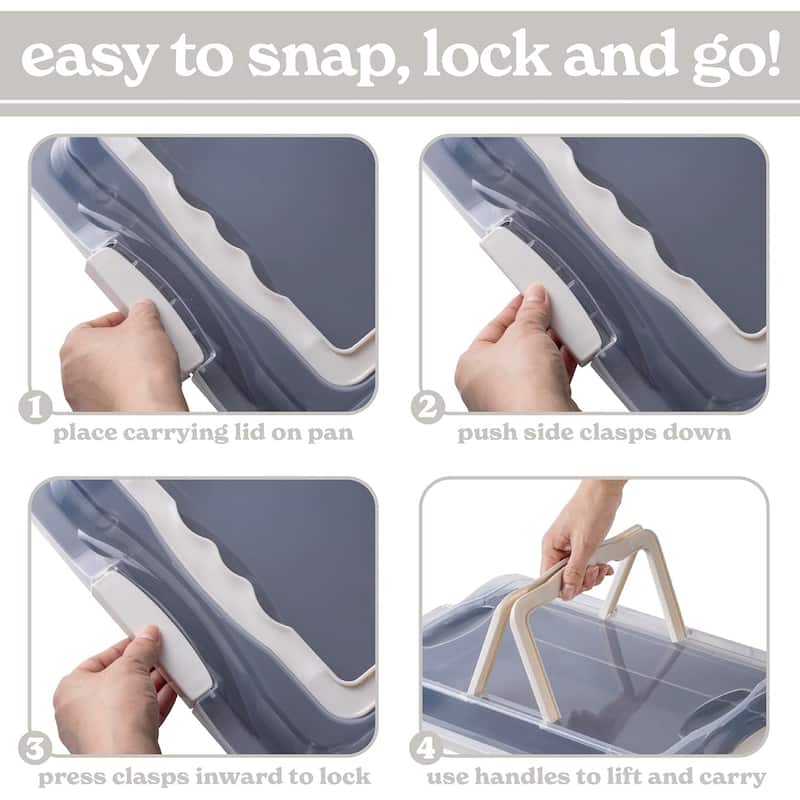 Country Kitchen Baking Pans Set 10 Piece Non-Stick Cake Pans with Carry Lids for Storage & Travel, Perfect for Parties Stackable