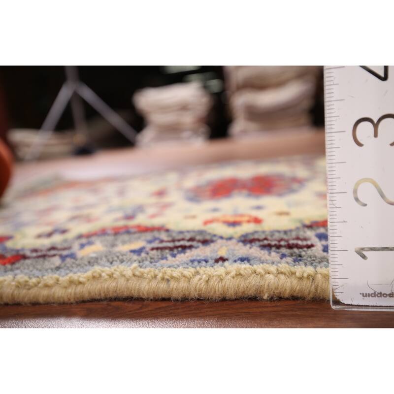 Geometric Kazak Indian Accent Rug Handmade Wool Carpet - 2'0" x 3'0"