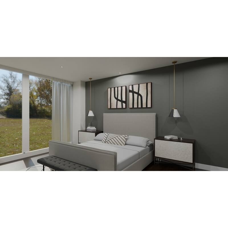 Trette 1-Light Brushed Weathered Brass Pendant Light