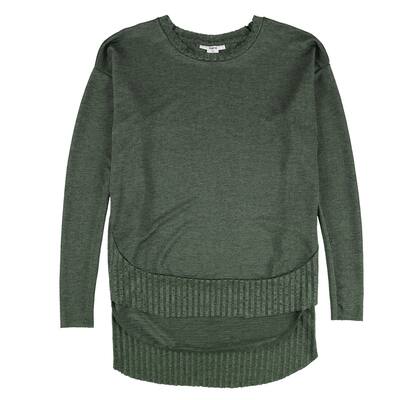 Bar Iii Womens Curved Hem Knit Sweater