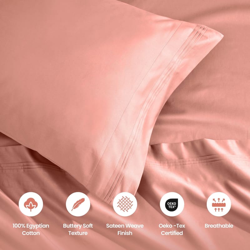 Blue Nile Mills 1500 Thread Count Egyptian Cotton Deep Pocket Solid Sheet Set