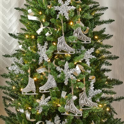 5" Aluminum Skate Ornament Set of 6