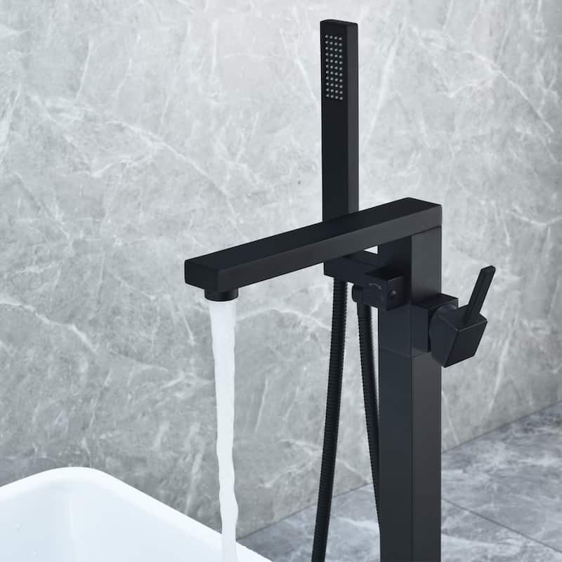 Altair Campia Single Lever Handle Freestanding Floor Mounted Tub Filler with Handshower