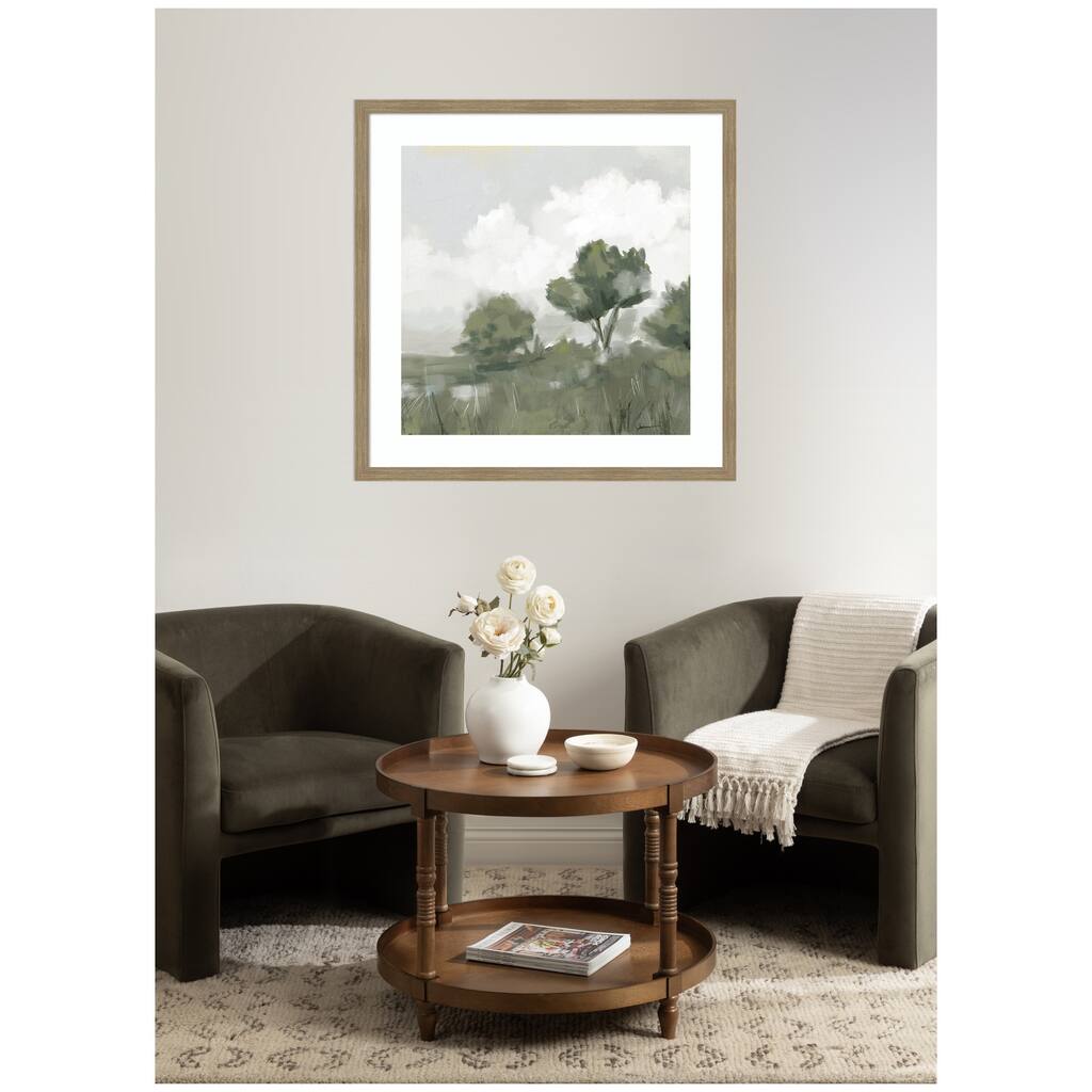 Kate and Laurel Shades of Olive No. 2 by Mary Sparrow Framed Wall Art Print