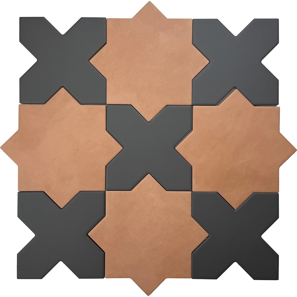 Seville 7" Star with 5" Cross Matte Porcelain Wall and Floor Tile (10.62 sq ft/case) - 68 Pack