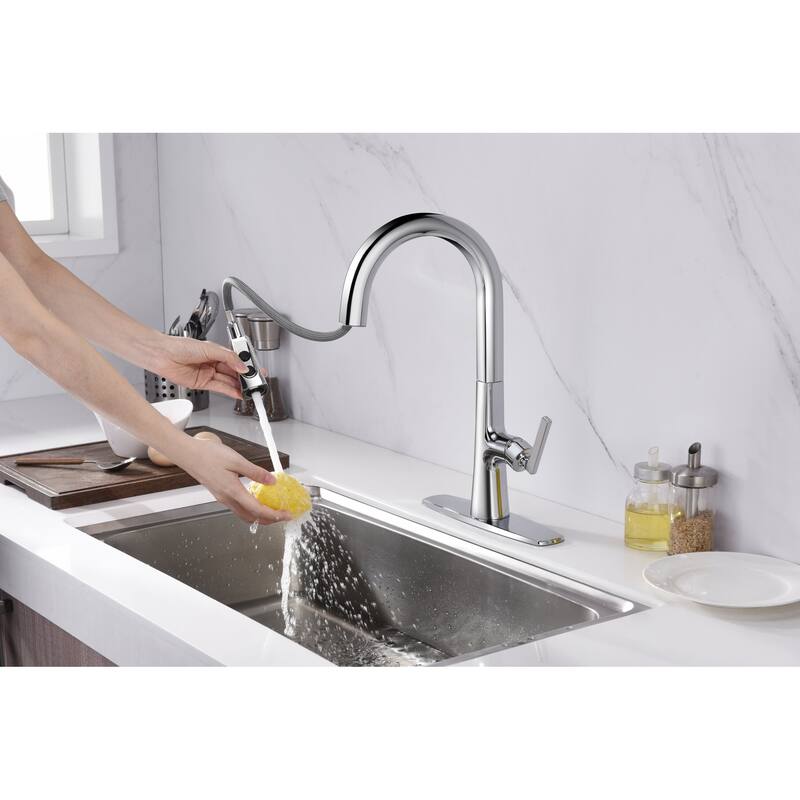 UltraFaucets Ardua Collection Single-Handle Kitchen Faucet With Pull-Down Spray
