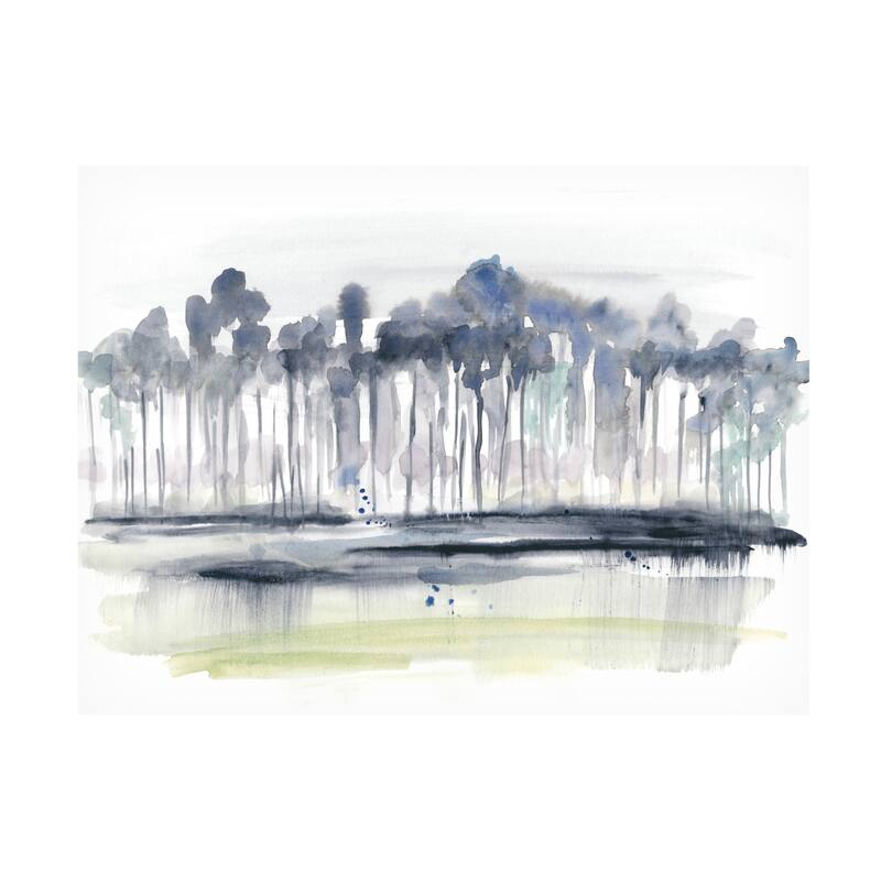 Jennifer Goldberger 'Tree line Splash II' Canvas Art