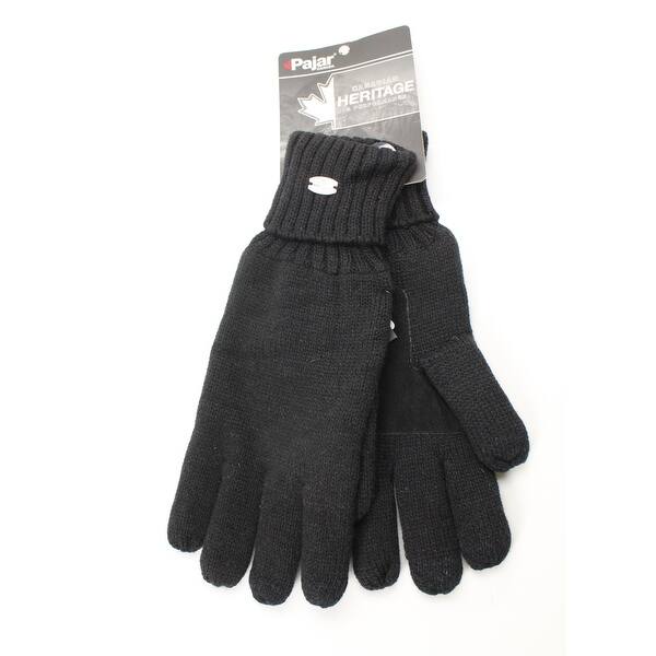 Shop Pajar Canada Men S Gloves Black Size M L Eli Knit Suede Palm