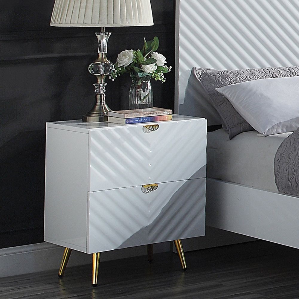 20'' W Wood Farmhouse Nightstand with 2 Drawers