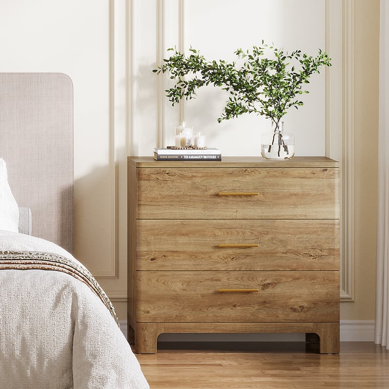 Oversized Nightstand, Wood Bedroom Storage Night Stand, Accent Side Table Bedside Cabinet