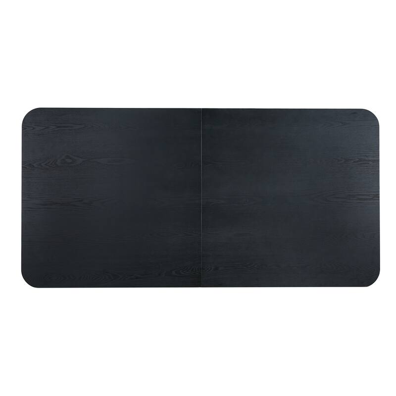 Roomfitters 63" Counter Table with Fluted Base and Wood Top, Modern Bar-Height Dining and Kitchen Island Table