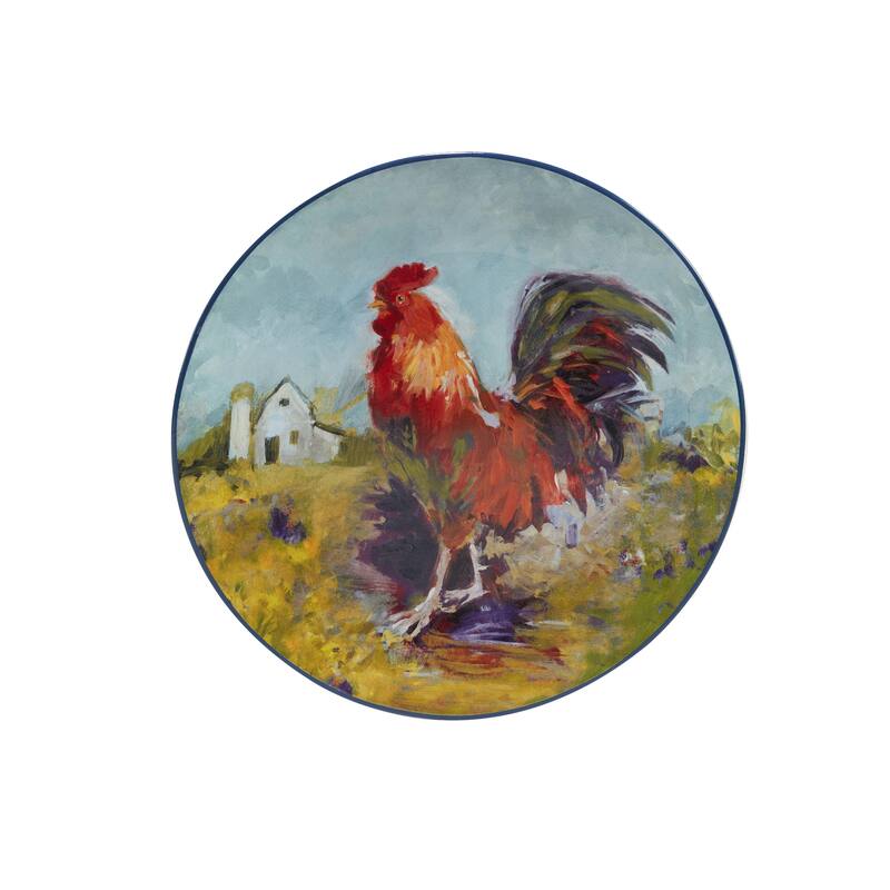 Certified International Rooster Meadow 11" Dinnerware Plates, Set of 4 - 11" x 11"