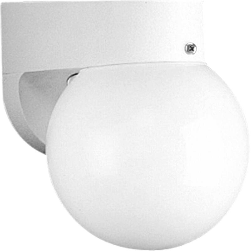 Progress Lighting Polycarbonate 1 Light 8" Tall Outdoor Wall Sconce - White