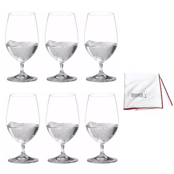 Riedel Vinum Martini Glasses (Set of 4) with Wine Pourer and Polishing  Cloth 