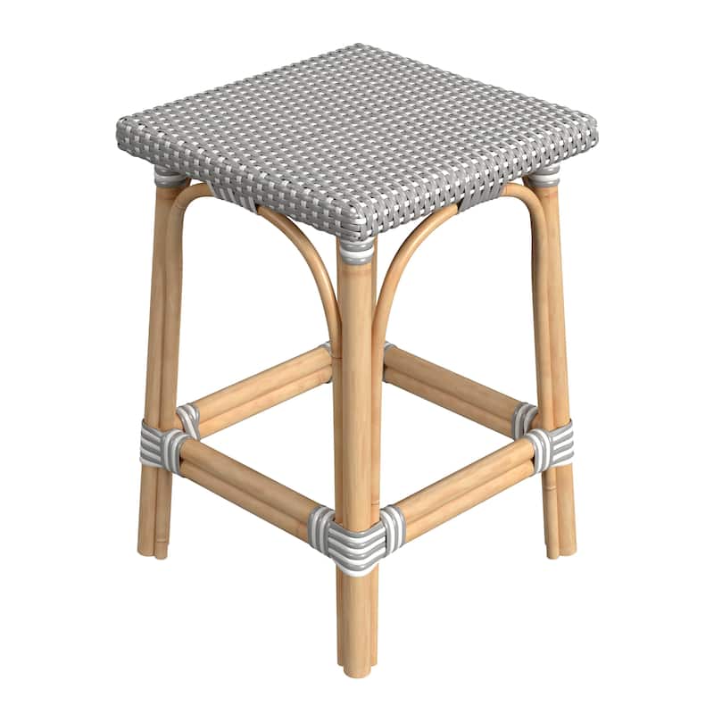 Riviera Square 24"H Rattan Counter Stool