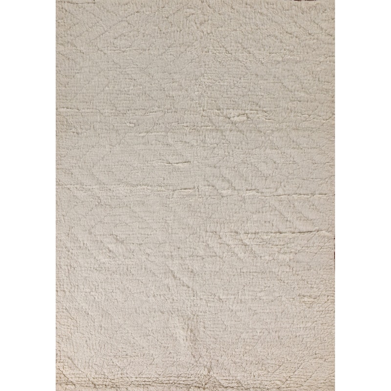 Earth Tone Moroccan Indian Area Rug Hand-Knotted Wool Carpet - 5'2"x 7'7"