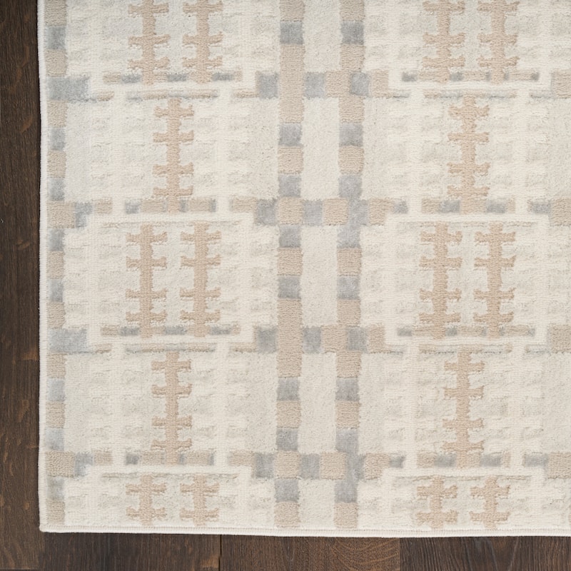 Nourison Nordic Indoor only Grey Geometric Area Rug