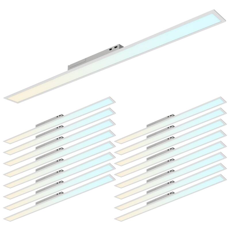 LUXRITE 6x6 FT LED Recessed Panel 40W/50W/60W, 4CCT, Up to 6600 Lumens, Drop Ceiling Lights Dimmable UL Listed 16 Pack - 4CCT (3000K/3500K/4000K/5000K)